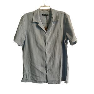 NWT PJ Paul Jones Men's Light Blue Short Sleeve Dress Shirt Spring Summer Size M